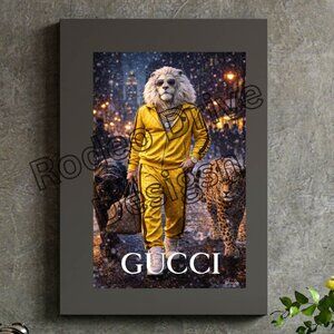 Fashion Inspired Lion Fashion Wall Art Print 11x17